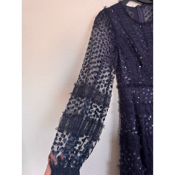 Needle & Thread Dot Shimmer Ankle Gown Navy UK8/US4 - Picture 12 of 12